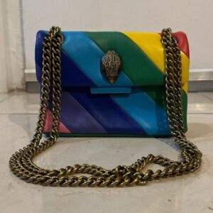 Kurt Geiger London Leather Mini Kensington Rainbow Crossbody Bag